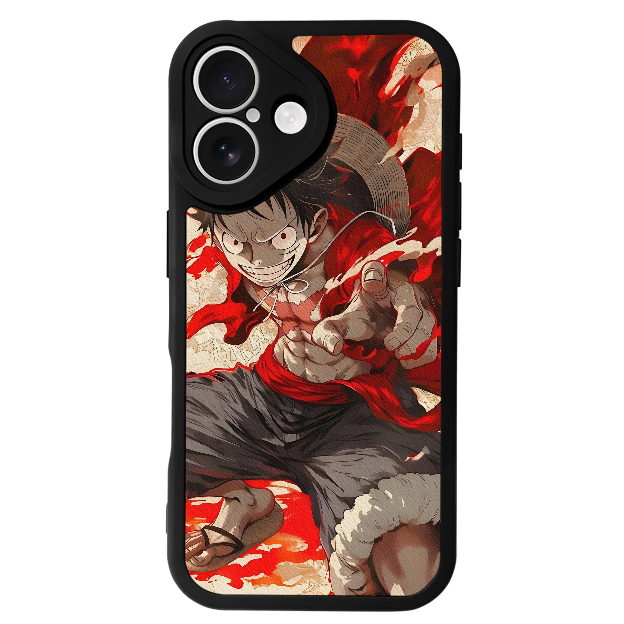 （画像用） ワンピース ONE PIECE 【iPhone 16シリーズ対応】シリコンスマホケース（レザー調） 材質：シリコン